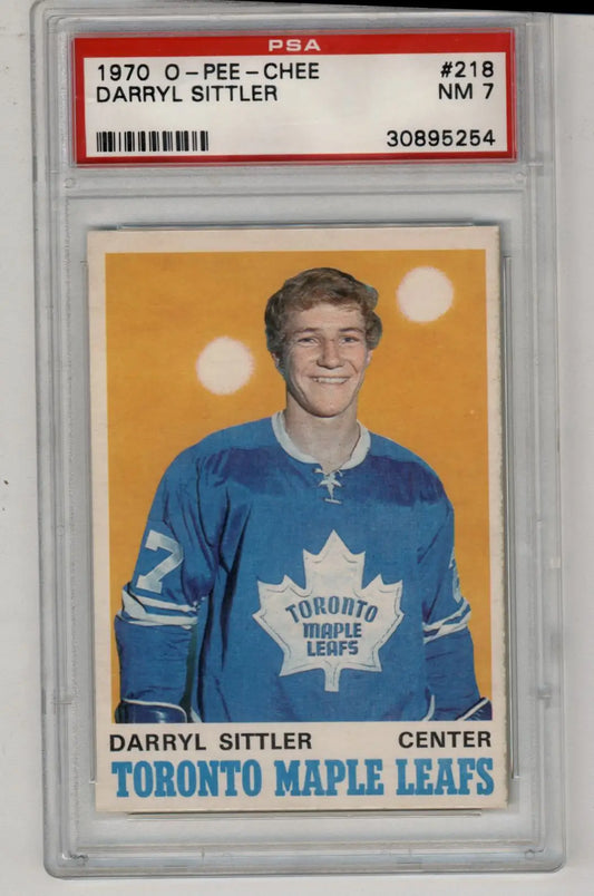 Darryl Sittler 1970-71 O-Pee-Chee #218 PSA 7 Near Mint 5254 - Singles