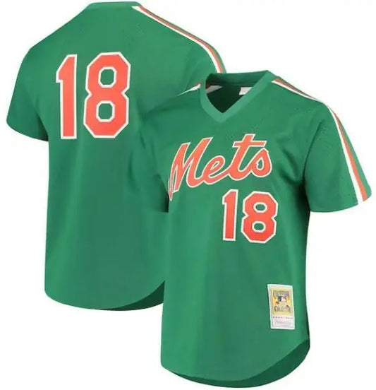Green Darryl Strawberry New York Mets Cooperstown Mesh Batting Practice Jersey