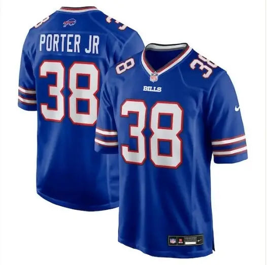 Blue football jersey for Daryl Porter Jr Buffalo Bills Nike Game Jersey Royal