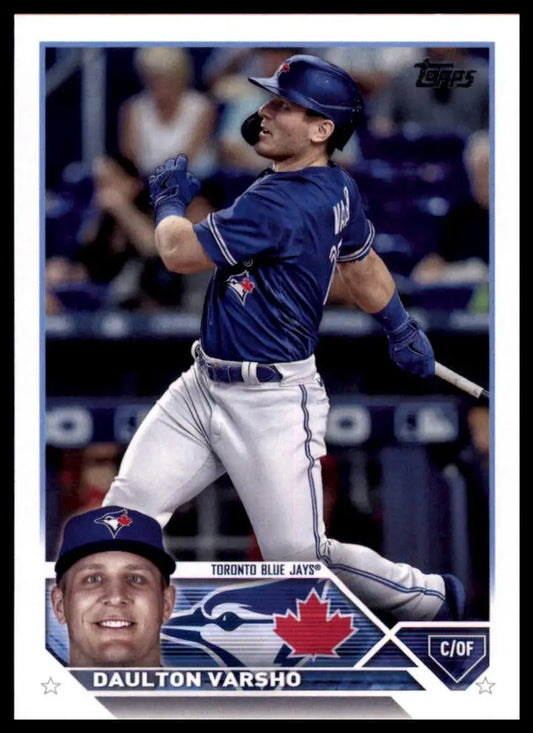 Daulton Varsho baseball card from 2023 Topps #501 Toronto Blue Jays collection