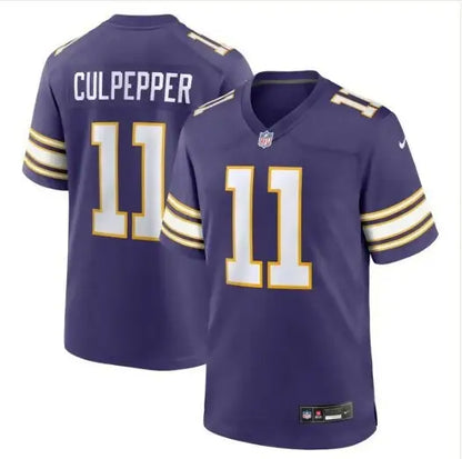 Purple Minnesota Vikings Daunte Culpepper retired player jersey with number 11