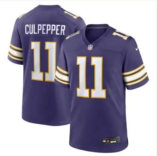 Purple Minnesota Vikings Daunte Culpepper retired player jersey with number 11