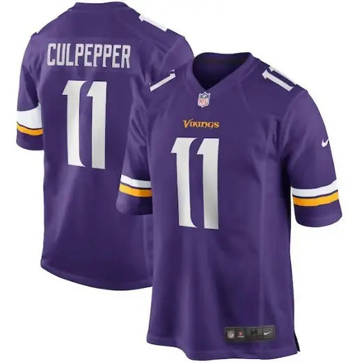 Purple Daunte Culpepper Minnesota Vikings Nike Game Retired Player Jersey display