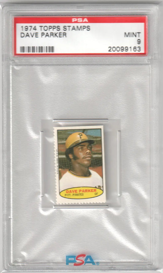 Graded Dave Parker 1974 Topps Stamps rookie RC Pirate PSA 9 Mint Columbia Hobby