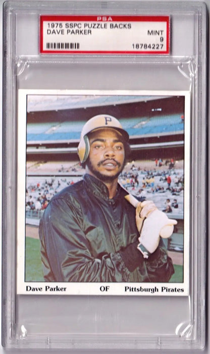 Graded Dave Parker 1975 SSPC baseball card from Columbia Hobby with box free shipping