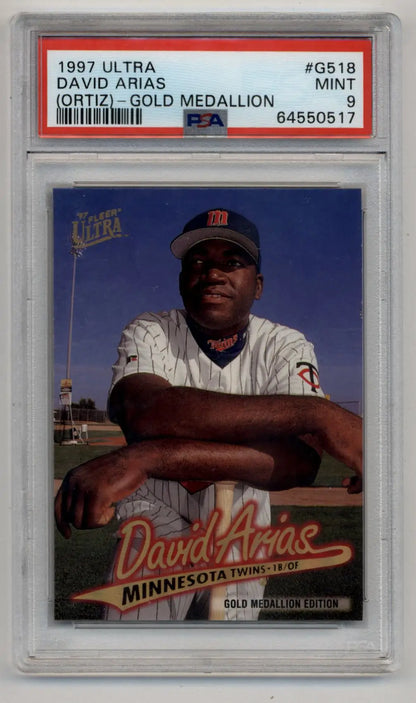 David Arias 1997 Ultra Gold Medallion baseball card PSA 9 Mint ultra gold medallion