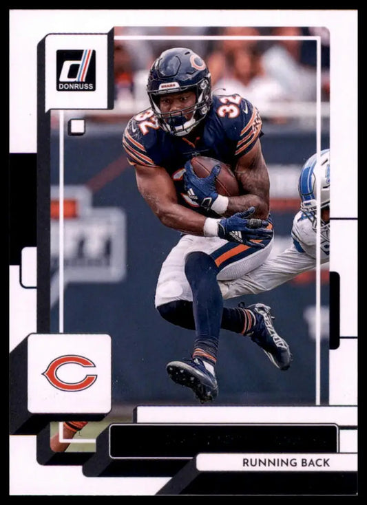 Football trading card of David Montgomery from 2022 Donruss Chicago Bears product