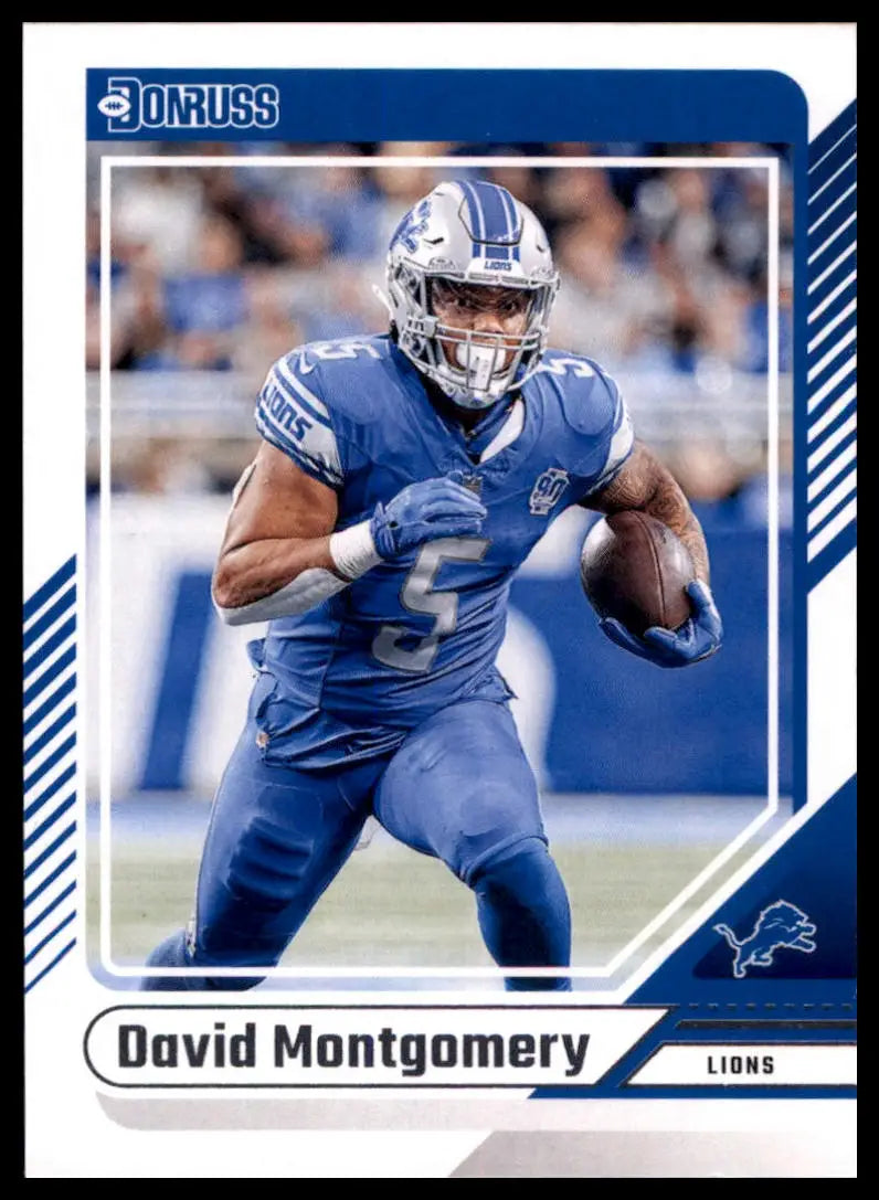 David Montgomery football card from 2024 Donruss Detroit Lions product