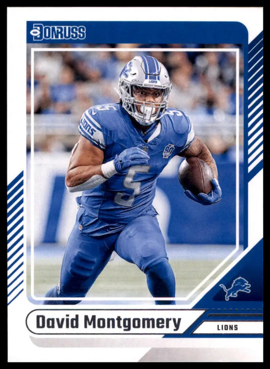 David Montgomery football card from 2024 Donruss Detroit Lions product
