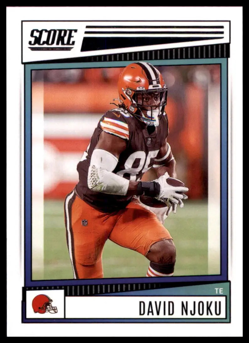 David Njoku football card from the 2022 Score Cleveland Browns series