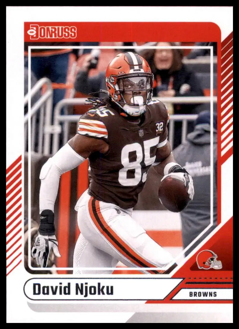 David Njoku football card from 2024 Donruss Cleveland Browns product