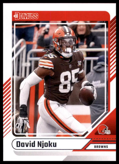 David Njoku football card from 2024 Donruss Cleveland Browns product