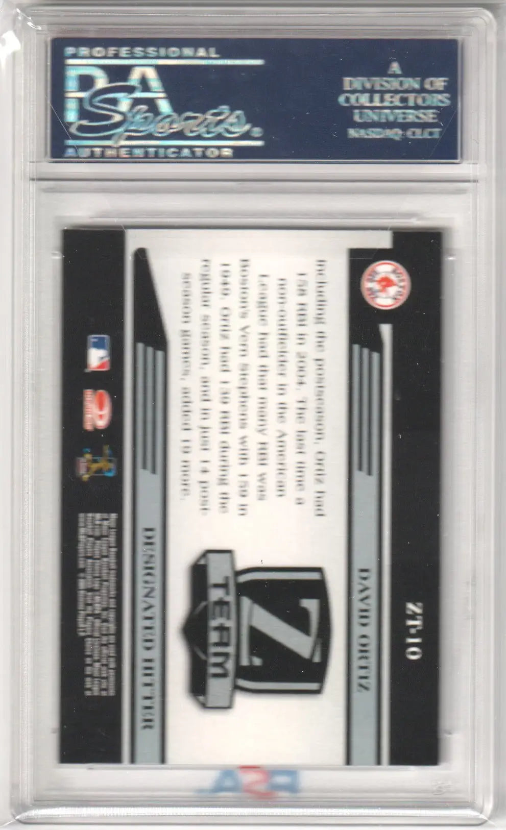 Graded David Ortiz 2005 Donruss Zenith Z-Team baseball card from Columbia Hobby