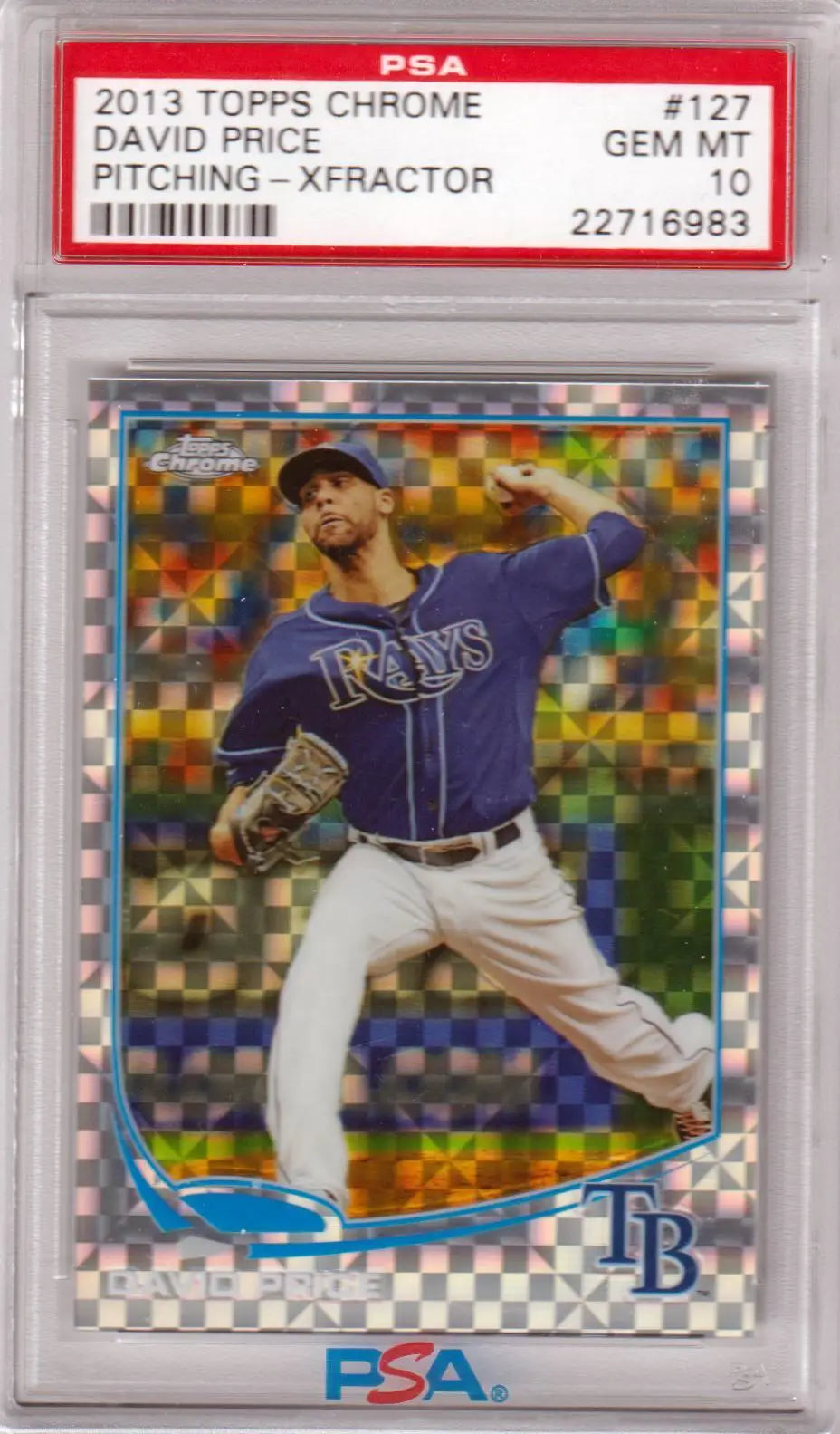 Graded David Price Topps Chrome Xfractor PSA 10 Gem Mint baseball card