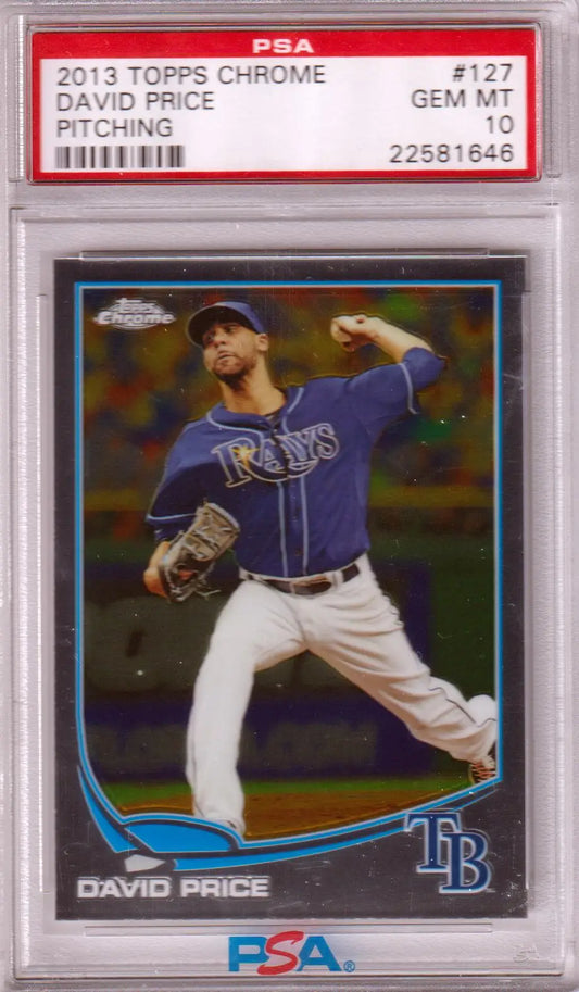 Graded David Price 2013 Topps Chrome Pitching Variation baseball card from Columbia Hobby