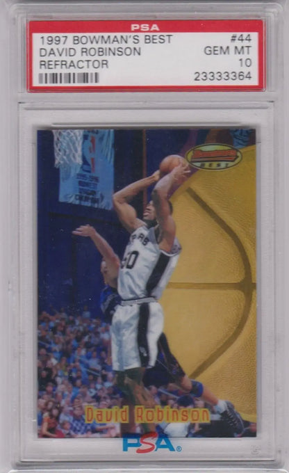 Graded David Robinson basketball card from Columbia Hobby in excellent condition