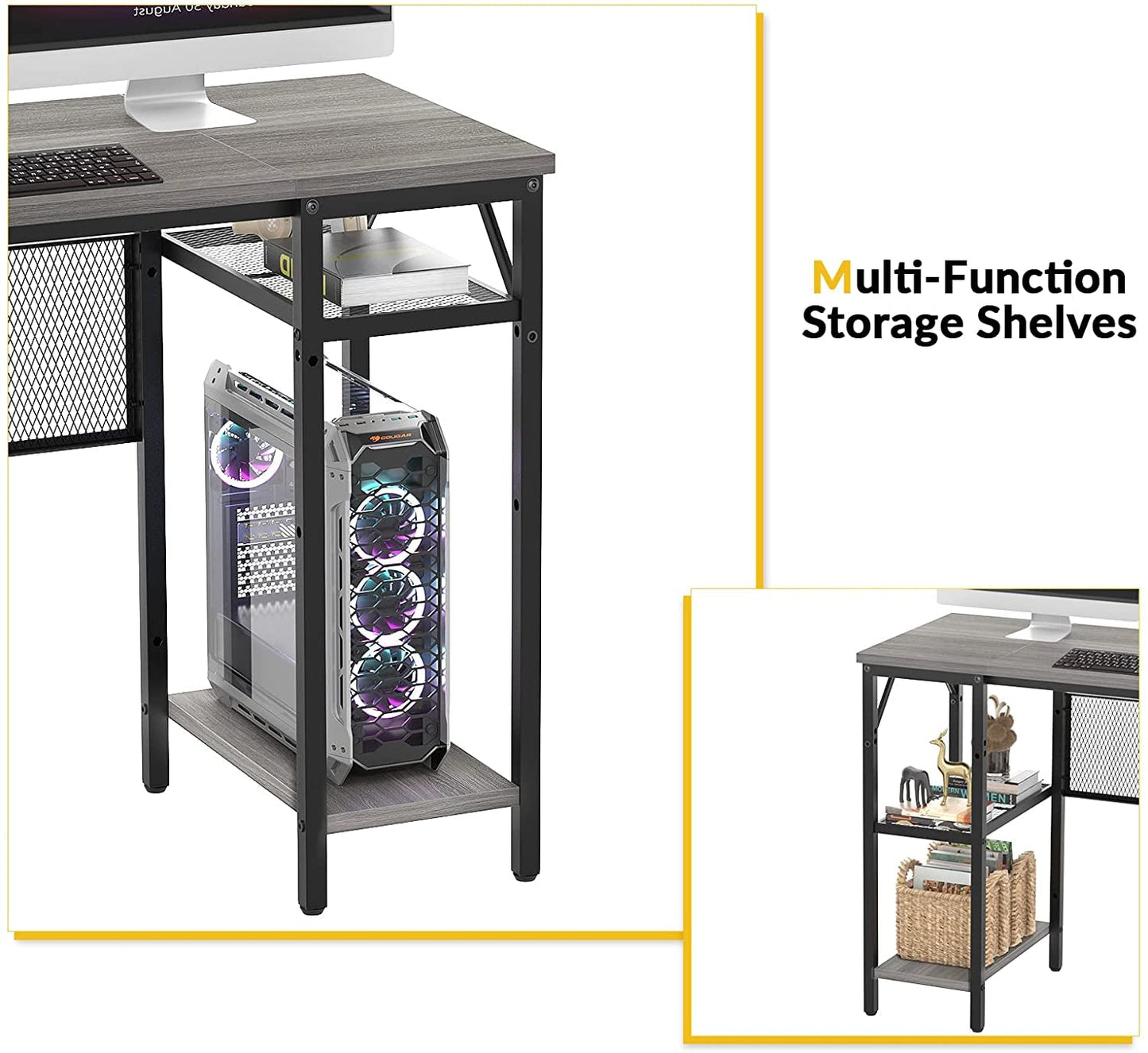 Modern L-Shaped Desk W/ Power Outlet-1