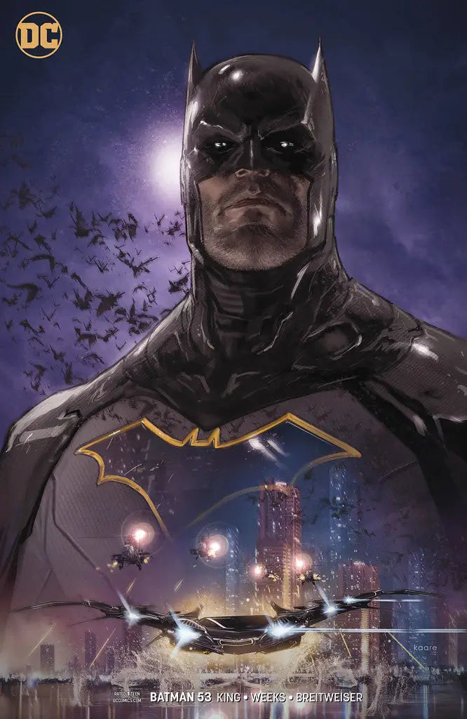 Batman in his iconic costume by Lee Weeks for Tom King’s DC COMICS: BATMAN #53 VARIANT