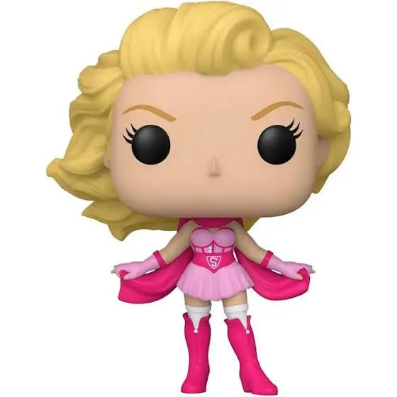 Funko Pop figure of Comics Bombshells Supergirl in pink dress and hot pink boots