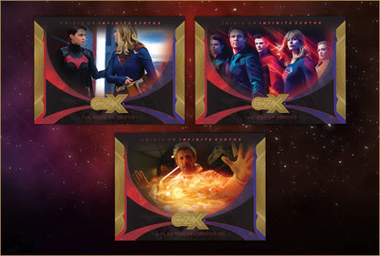 Crisis on Infinite Earths trading cards in DC Comics CZX Super Premium Card Box