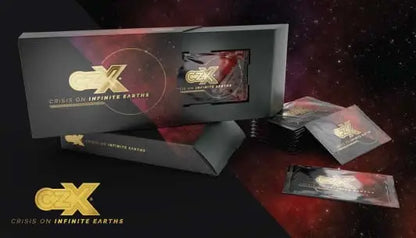 Black and gold DC Comics Crisis on Infinite Earths CZX Super Premium Card Box packaging