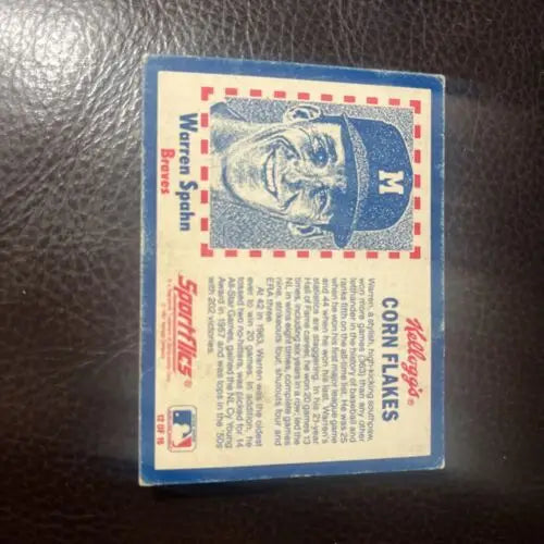 Warren Spahn baseball card from DCC 1991 Kellogg’s 3D trading cards collection