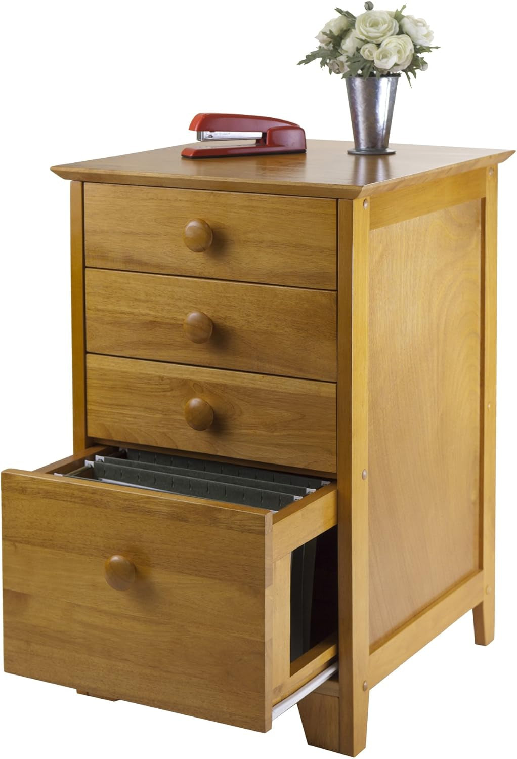 Studio File Cabinet, Honey-4
