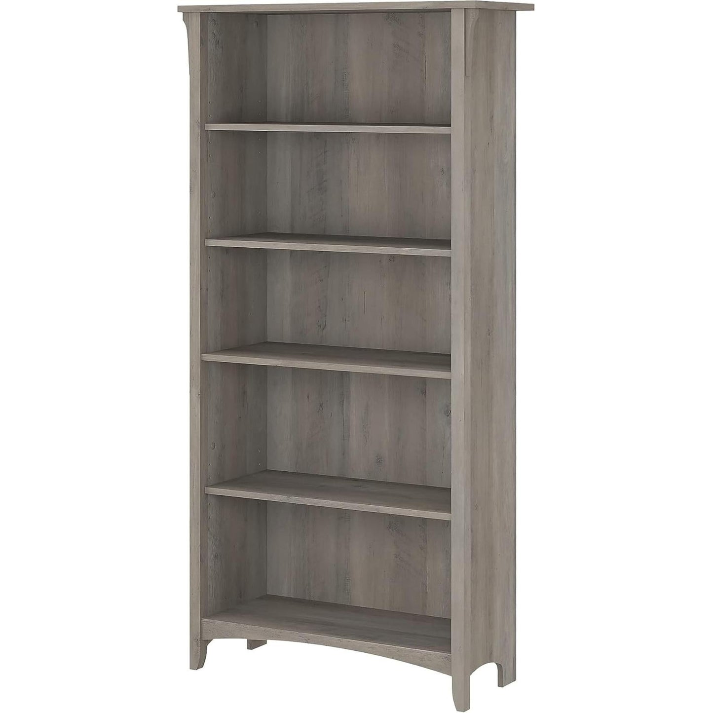 Salinas 5-Shelf 63-Inch H Bookcase, Driftwood Gray-0