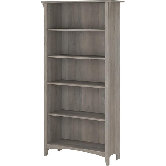 Salinas 5-Shelf 63-Inch H Bookcase, Driftwood Gray-0