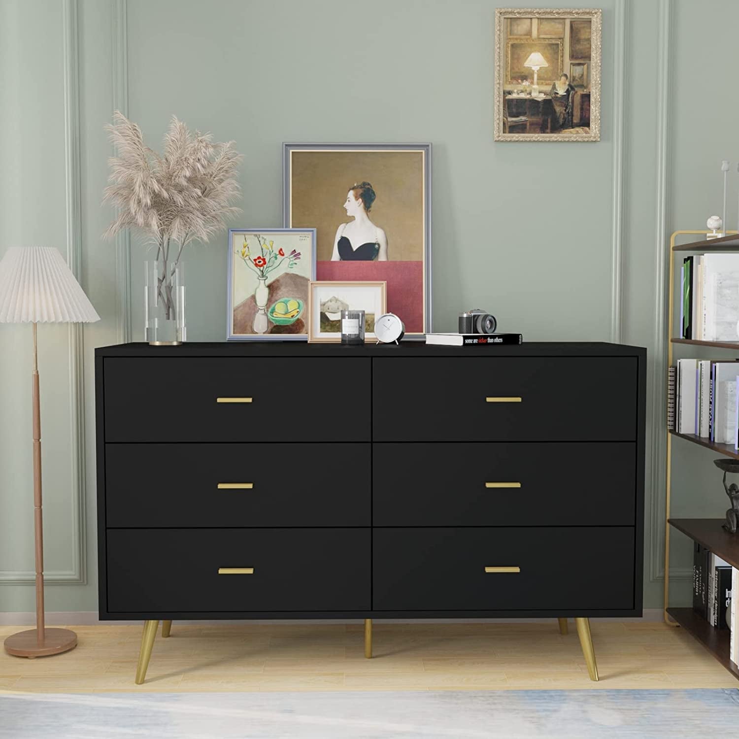 Modern Wood Dresser with Wide Drawers-2
