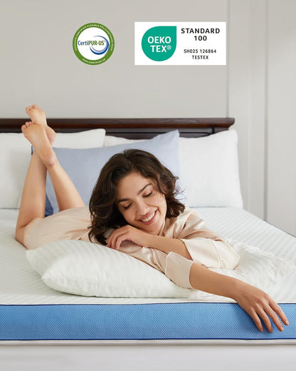 Cooling Gel Memory Foam Mattress Topper For Ultimate Comfort-3