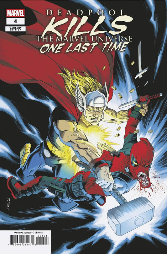 Comic book cover of Deadpool Kills the Marvel Universe One Last Time #4 Declan Shalvey Variant