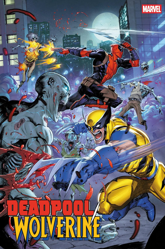 Deadpool Wolverine Iban Coello Variant comic book cover fighting zombies