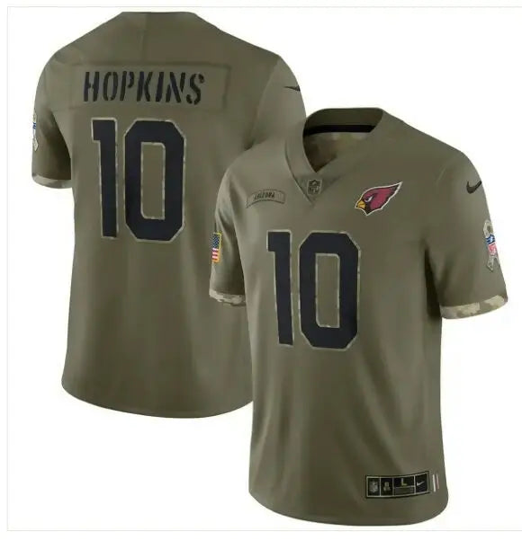Olive green NFL Arizona Cardinals DeAndre Hopkins #10 Salute To Service Limited jersey