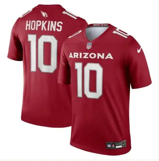 Red Arizona Cardinals DeAndre Hopkins Nike Legend Jersey displayed on a product page