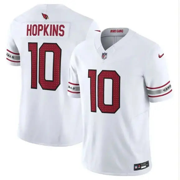 White DeAndre Hopkins Arizona Cardinals Nike Vapor F.U.S.E. Limited Jersey with red numbers and lettering