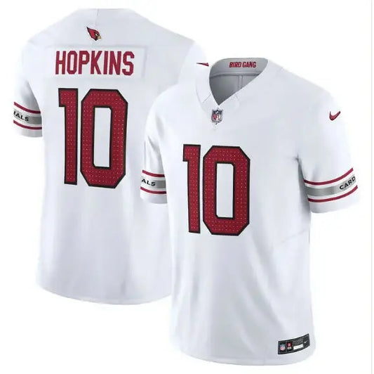 White DeAndre Hopkins Arizona Cardinals Nike Vapor F.U.S.E. Limited Jersey with red numbers and lettering