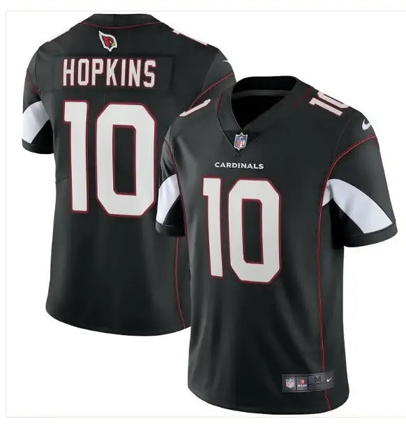 Black Arizona Cardinals DeAndre Hopkins NFL jersey with Hopkins 10 on the back