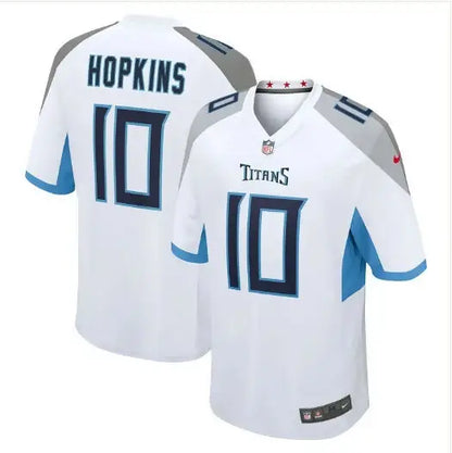 White Tennessee Titans DeAndre Hopkins Nike Game Jersey with Hopkins 10 and Titans 10