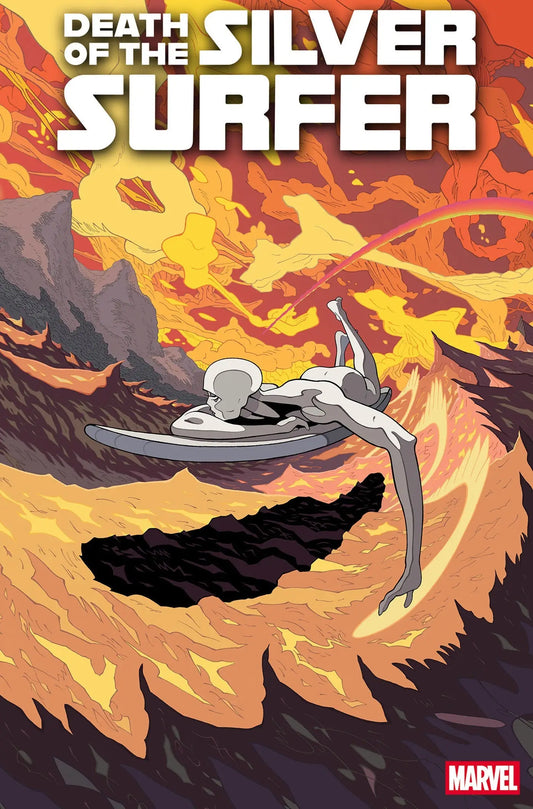 Comic book cover of Death Of The Silver Surfer #1 Tradd Moore Variant featuring Silver Surfer art