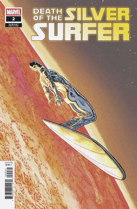 Marvel comic book Death of the Silver Surfer #2 Aaron Kuder variant cover art