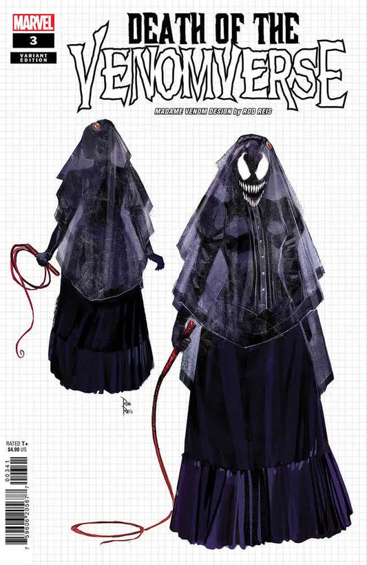 Dark hooded dress with Venom symbiote design, perfect for collectors of trading cards