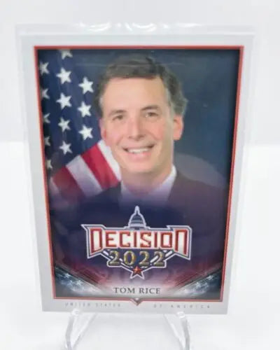 Tom Rice trading card for Decision 2022 featuring non-sport trading collectibles
