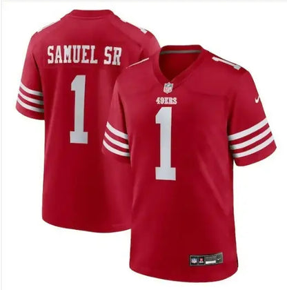 Red San Francisco 49ers Deebo Samuel Sr Nike Game Jersey with number 1 and player name