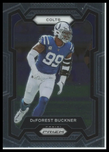 DeForest Buckner 2023 Panini Prizm trading card in Indianapolis Colts uniform