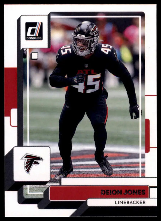 Deion Jones football card from 2022 Donruss Atlanta Falcons product