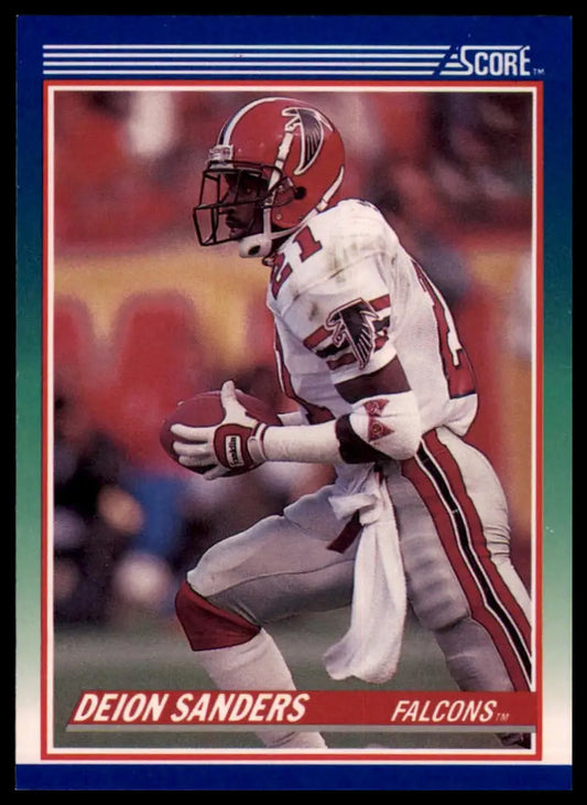 Deion Sanders football card from 1990 Score #95 Atlanta Falcons collectible