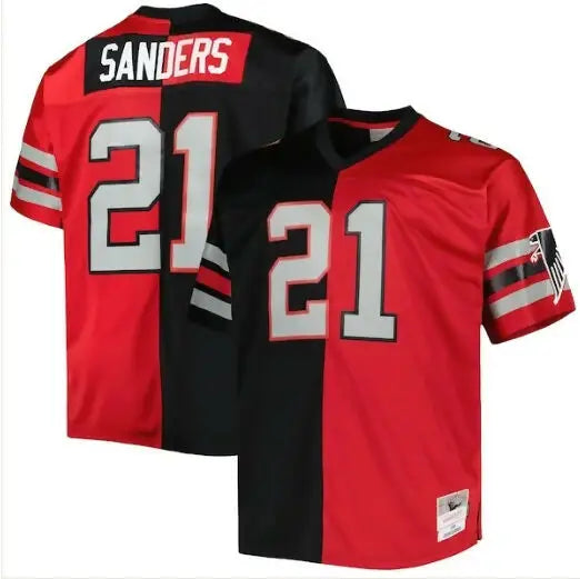 Two-toned Sanders Atlanta Falcons football jersey worn by Deion Sanders