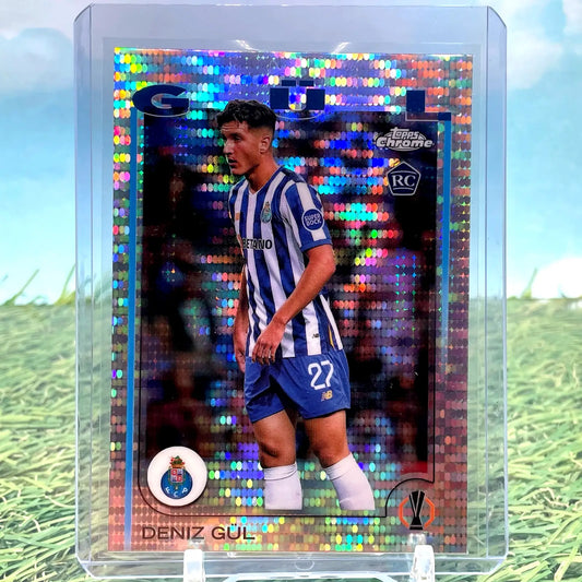 Deniz Gul soccer card from Topps Chrome UEFA Pulsar Refractor 2024-25 FC Porto