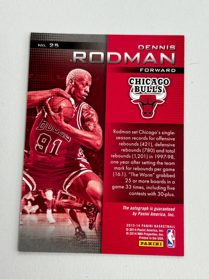 Dennis Rodman Chicago Bulls Panini Autograph trading card for collectors